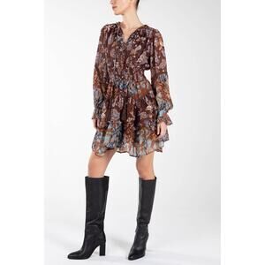 MD1815L - Paisley Print Dress